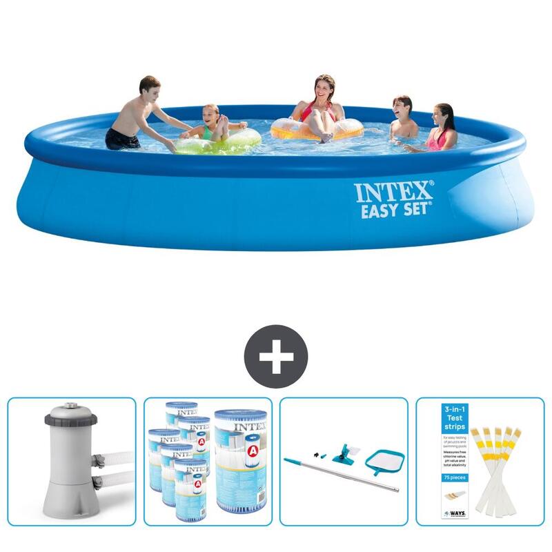 Piscine Gonflable Ronde Intex - 457x84 cm avec Accessoires - 2815894