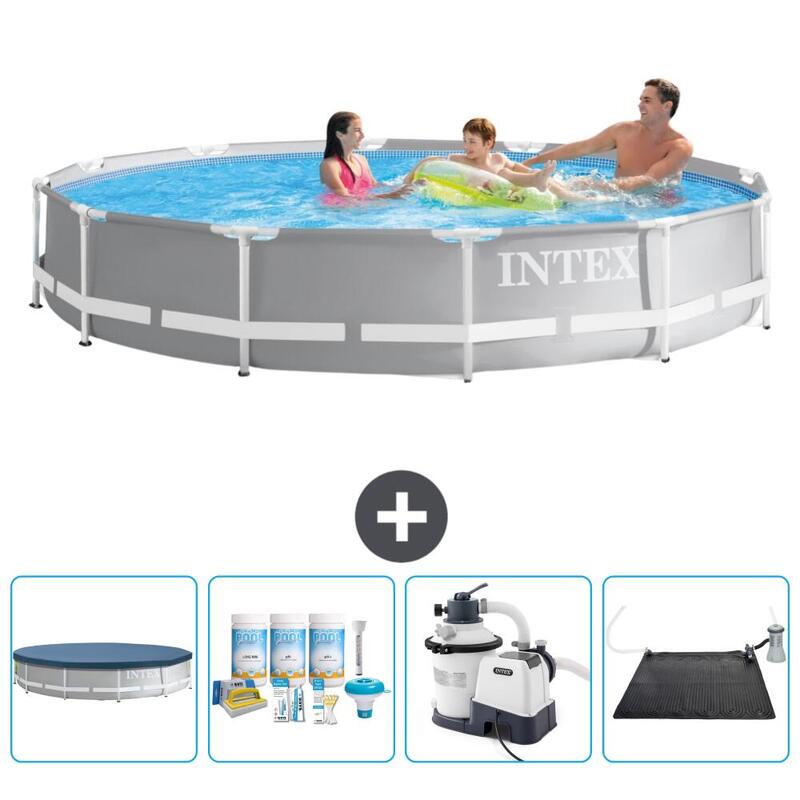 Piscine ronde à cadre prisme Intex 366x76 cm avec Accessoires - 2671062