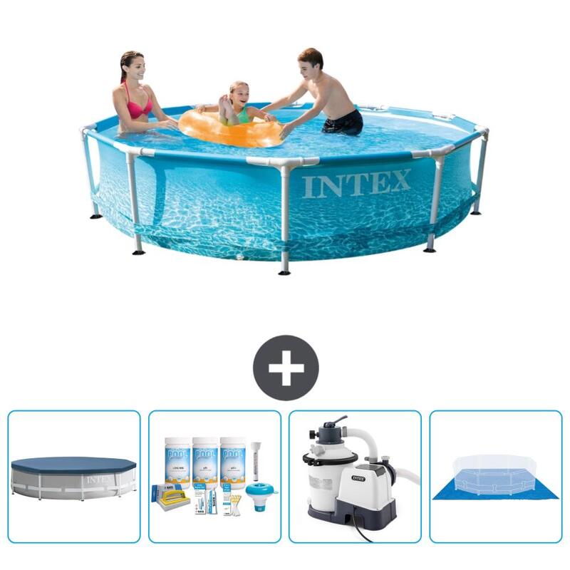 Piscine à cadre rond Intex 305x76 cm avec Accessoires - 2820659