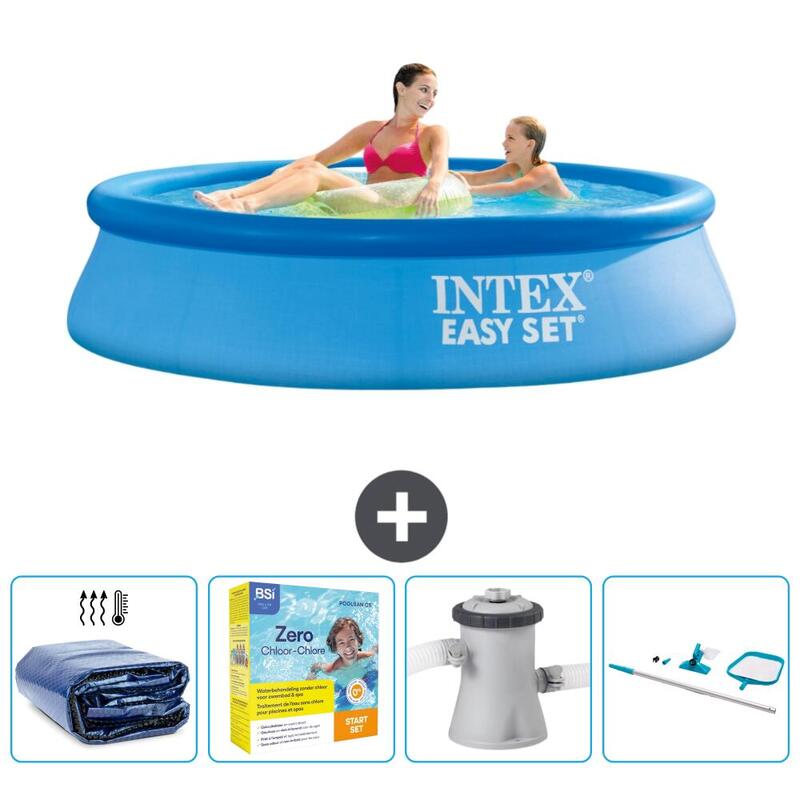 Piscine Gonflable Ronde Intex - 244x61 cm avec Accessoires - 2810614