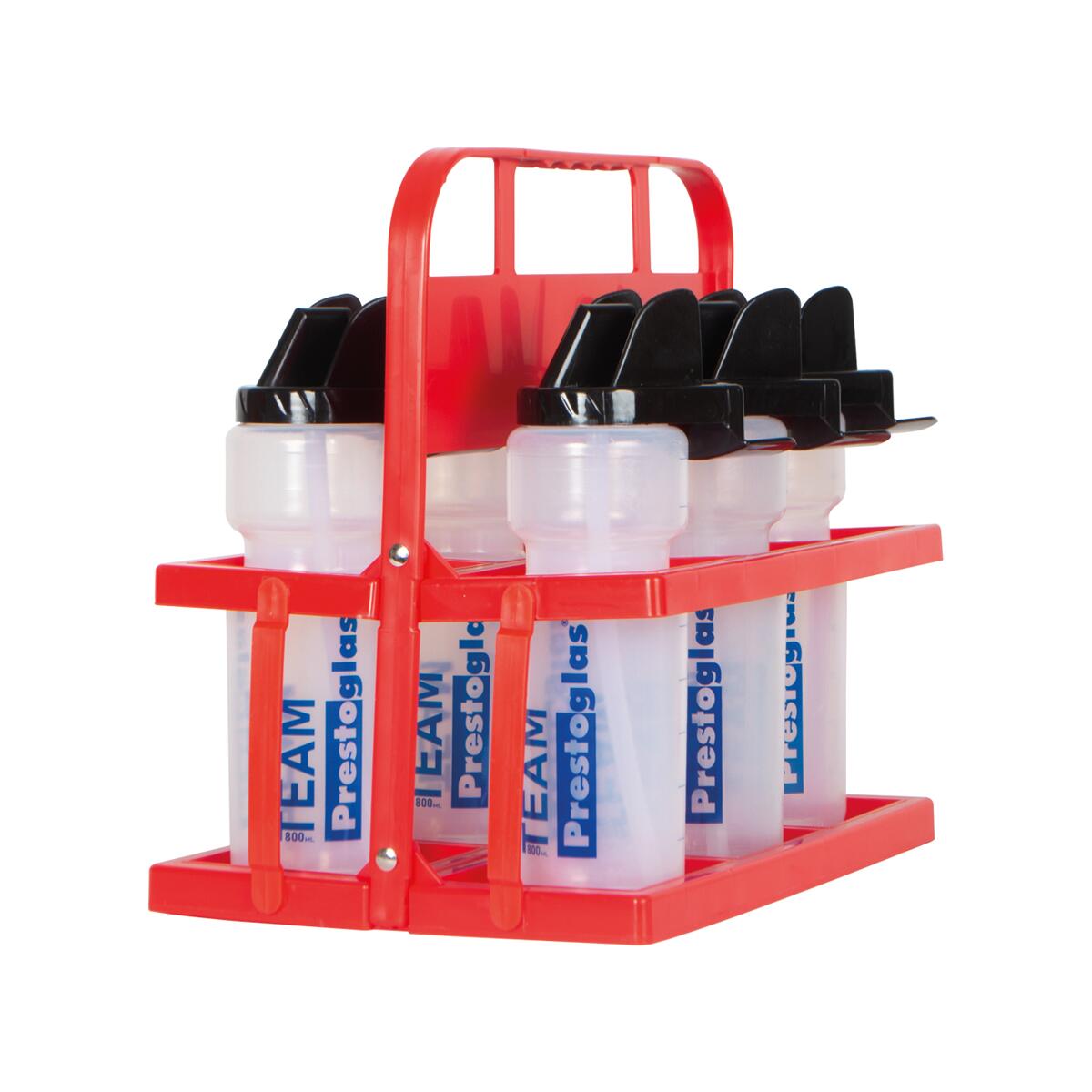 PORTE BOUTEILLES PVC + 6 BIDONS HYGIENIQUE TEAM PRESTOGLAS 800 ml 1/1
