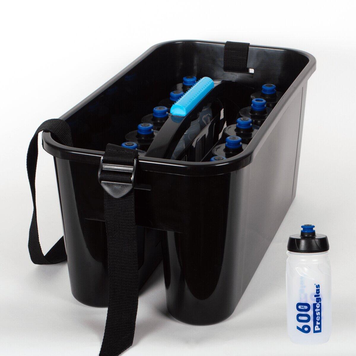 PORTE BOUTEILLES PRO GRAND MODELE + 12 BIDONS Prestoglas 600 ml 1/3