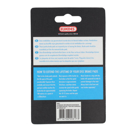 Elvedes Organischer Scheibenbremsbelagsatz Shimano BR-M810 (1 Paar) 3/5