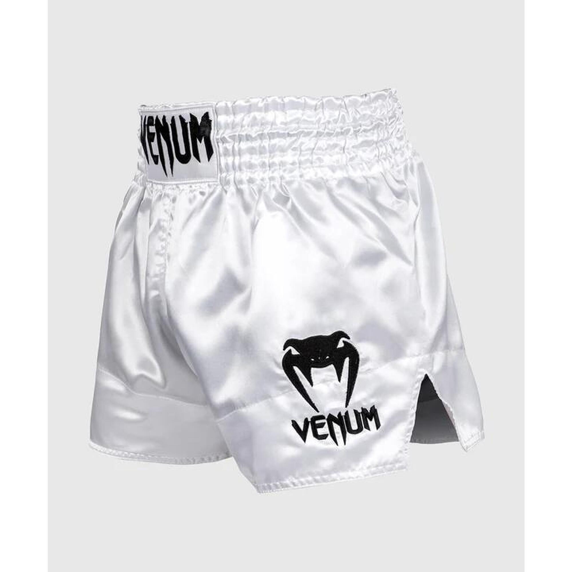 Classic Muay Thai Shorts - White/Black