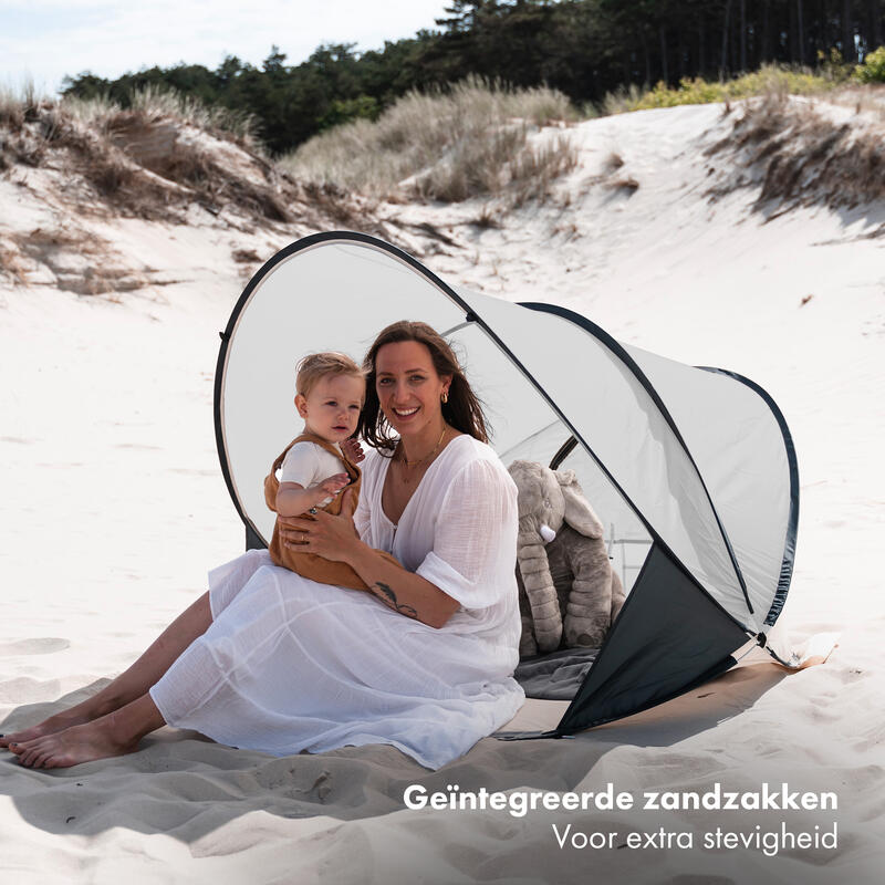 Luxe Pop Up Strandtent XXL - Zilver