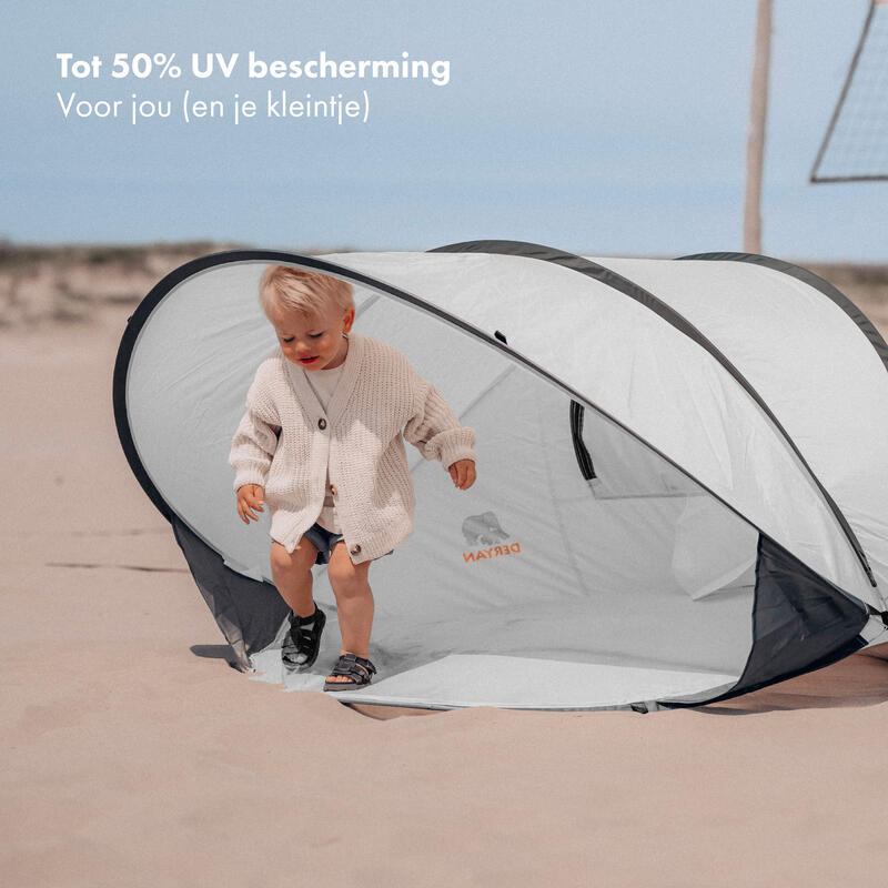 Luxus Pop Up strandsátor XXL - Ezüst