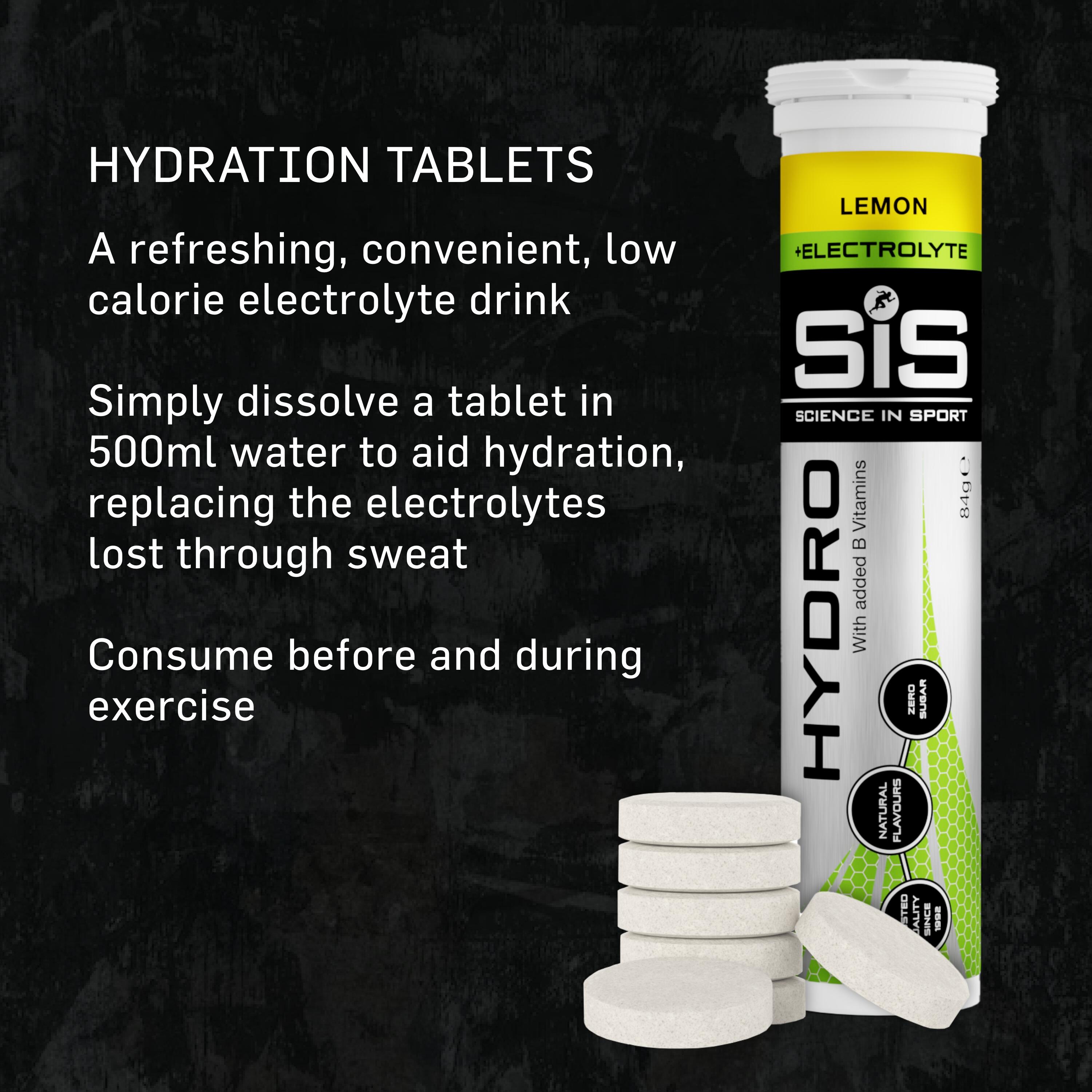 Science In Sport | Hydro Tablets + Electrolytes | Lemon flavour | 3 bottles 2/5
