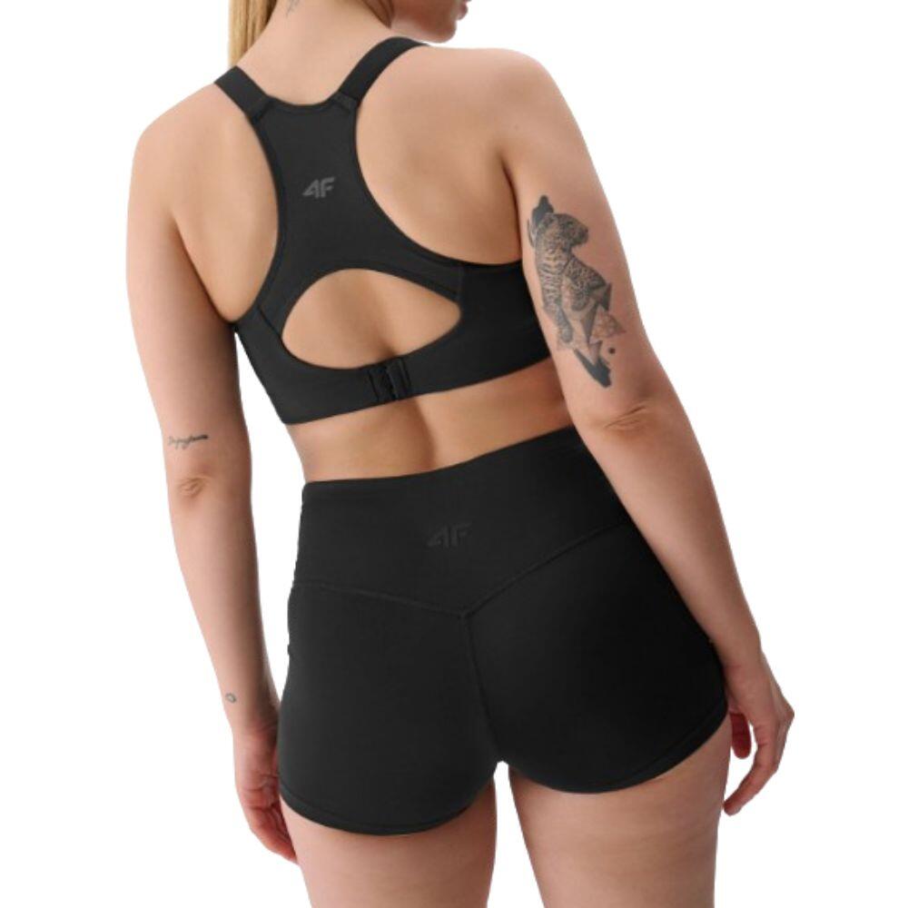 Leggings curtas de mulher para gimnasia 4F TFSHF392. Preto 2/4