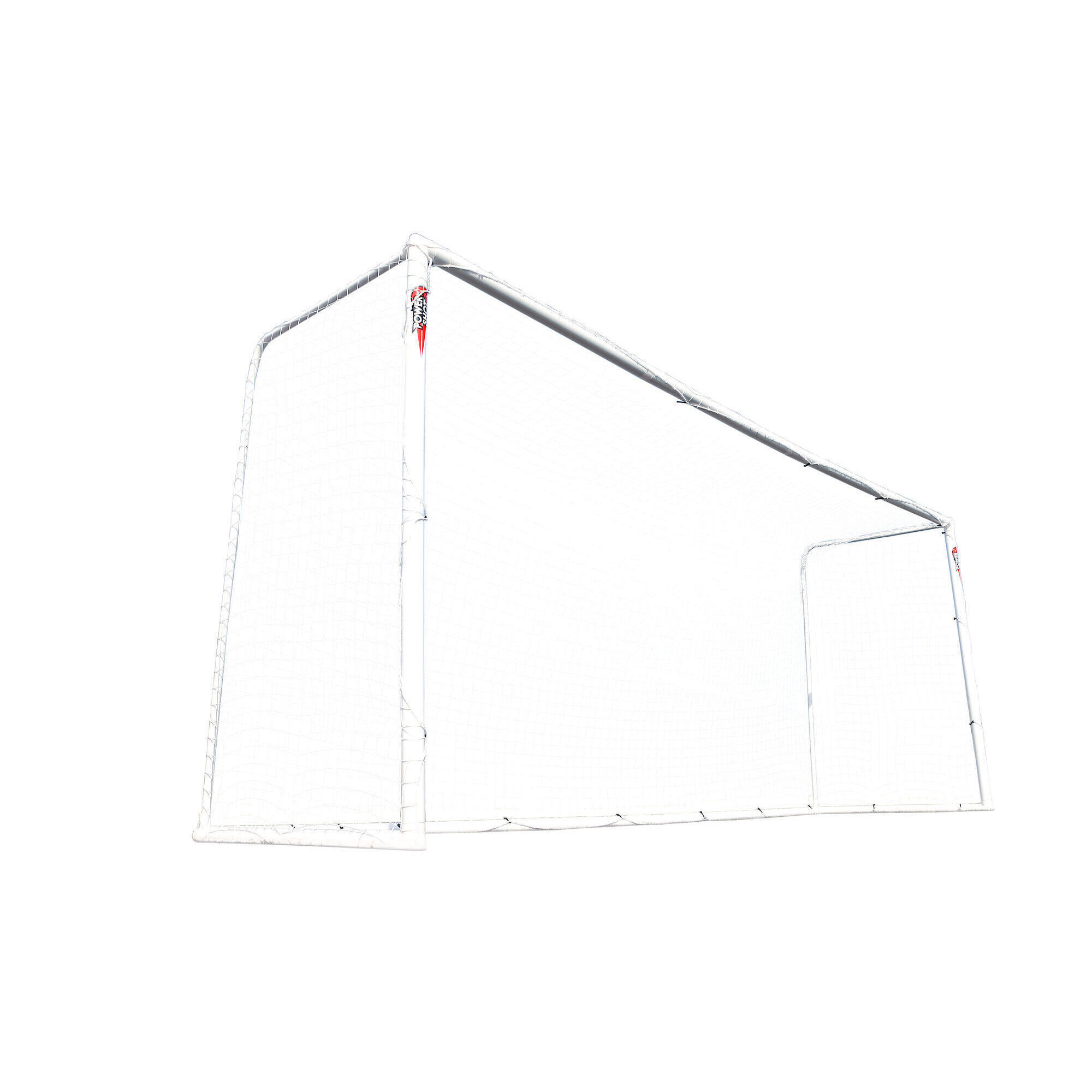 Baliza de futebol POWERSHOT 5 x 2 m m uPC + parede de remate