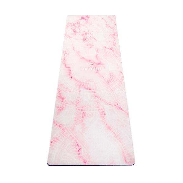 Tappetino da yoga - 0,5 cm - camoscio - Rosa Marmo