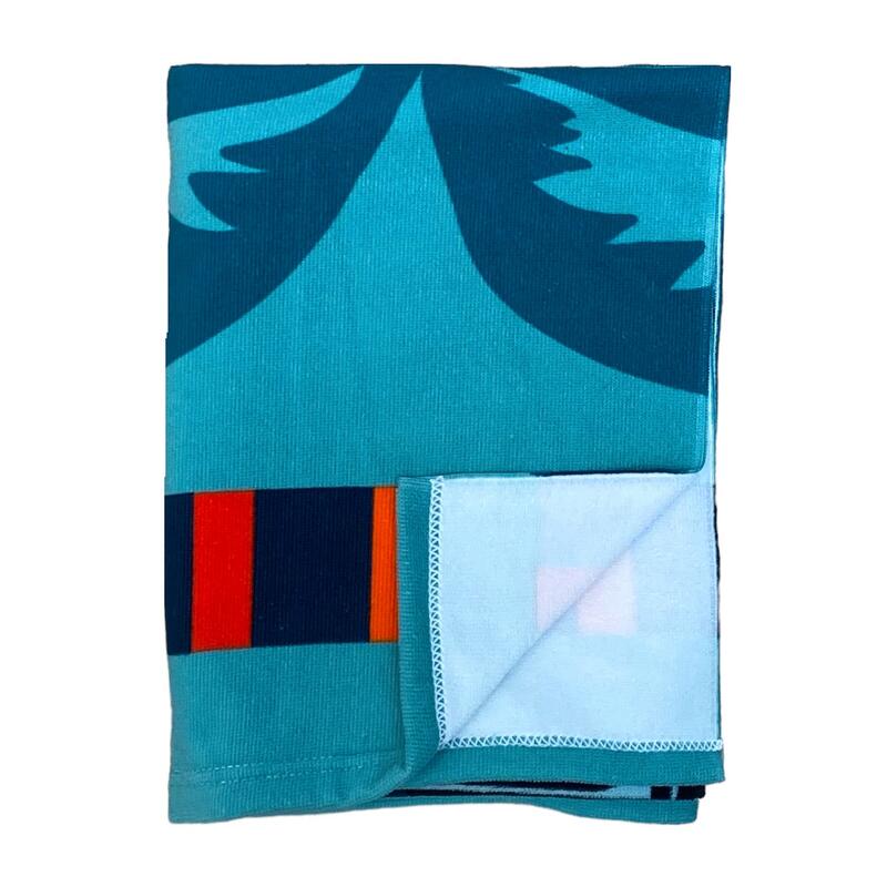 Toalla de playa de microfibra  niño Surfista 70x140 250 g/m² azul pato