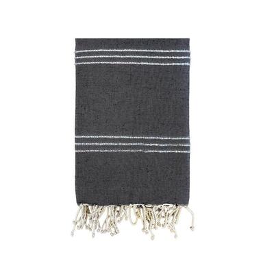 Traditionele fouta osiris 200x200 190g/m² zwart / zilver