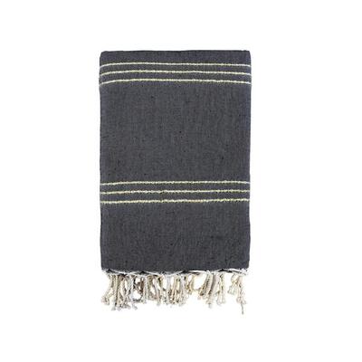 Traditionele fouta osiris 200x200 190g/m² zwart / goud