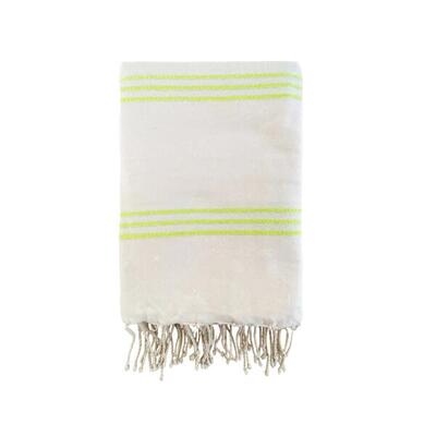 Traditionele platte hammamhanddoek groen 200x200 190g/m² - calliope lime xl