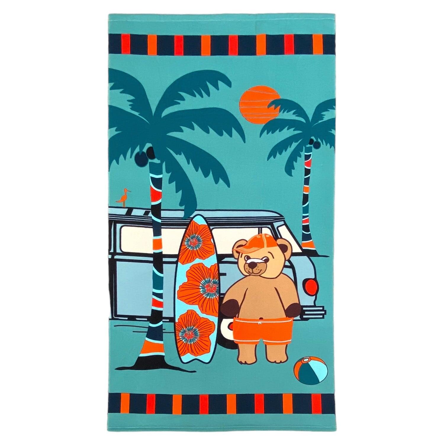 LE COMPTOIR DE LA PLAGE Kinder-Strandhanddoek Microvezel Roze 70x140 250g/m² - Surfista