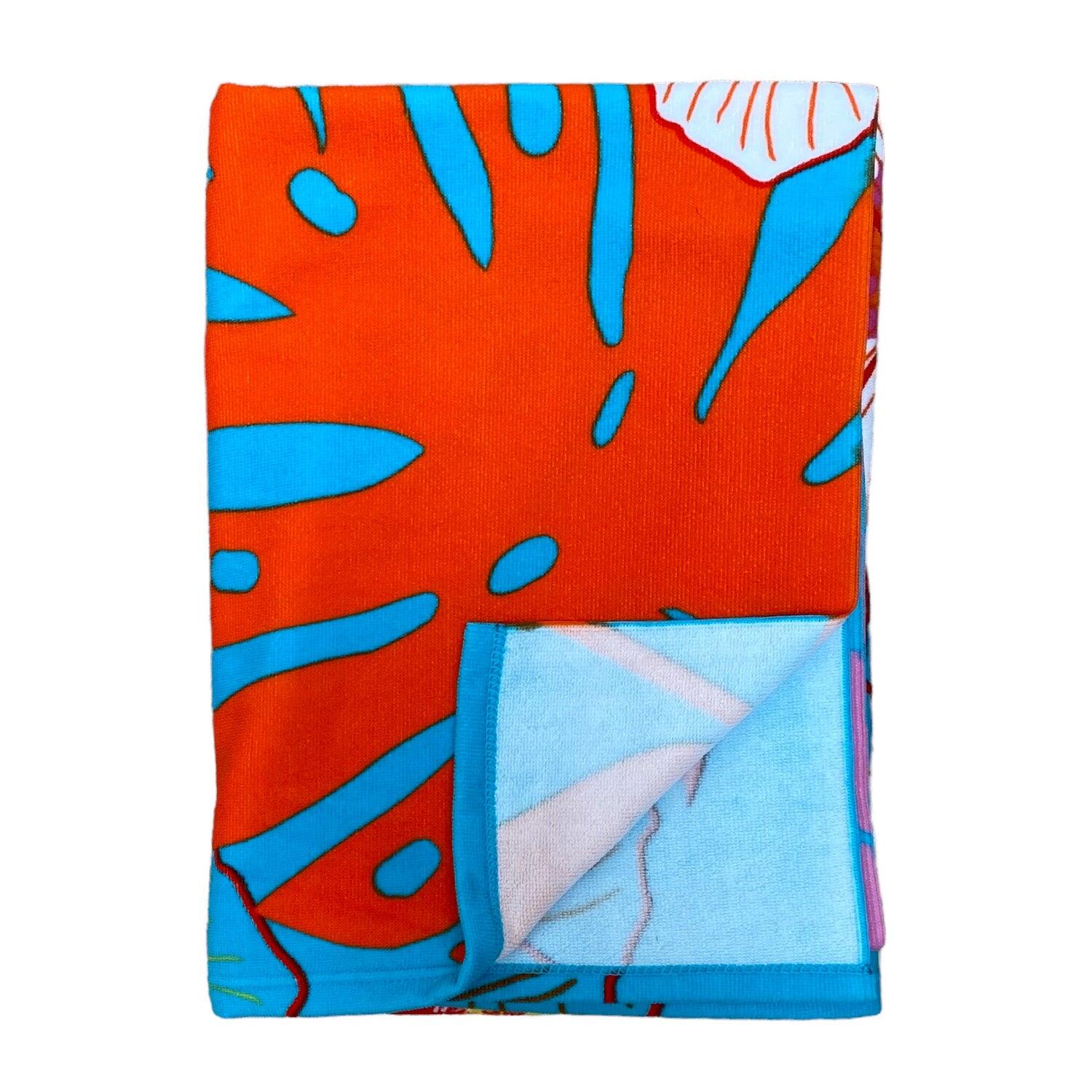 Serviette De Plage Vintage Seven Seas Rayée Multicolore - 28x54 Pouces - Coton