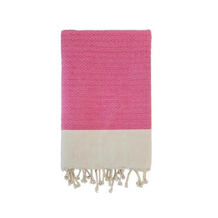 Fouta nid d'abeille traditionnelle Orange 200x200 190g/m² - Athena Orange XL