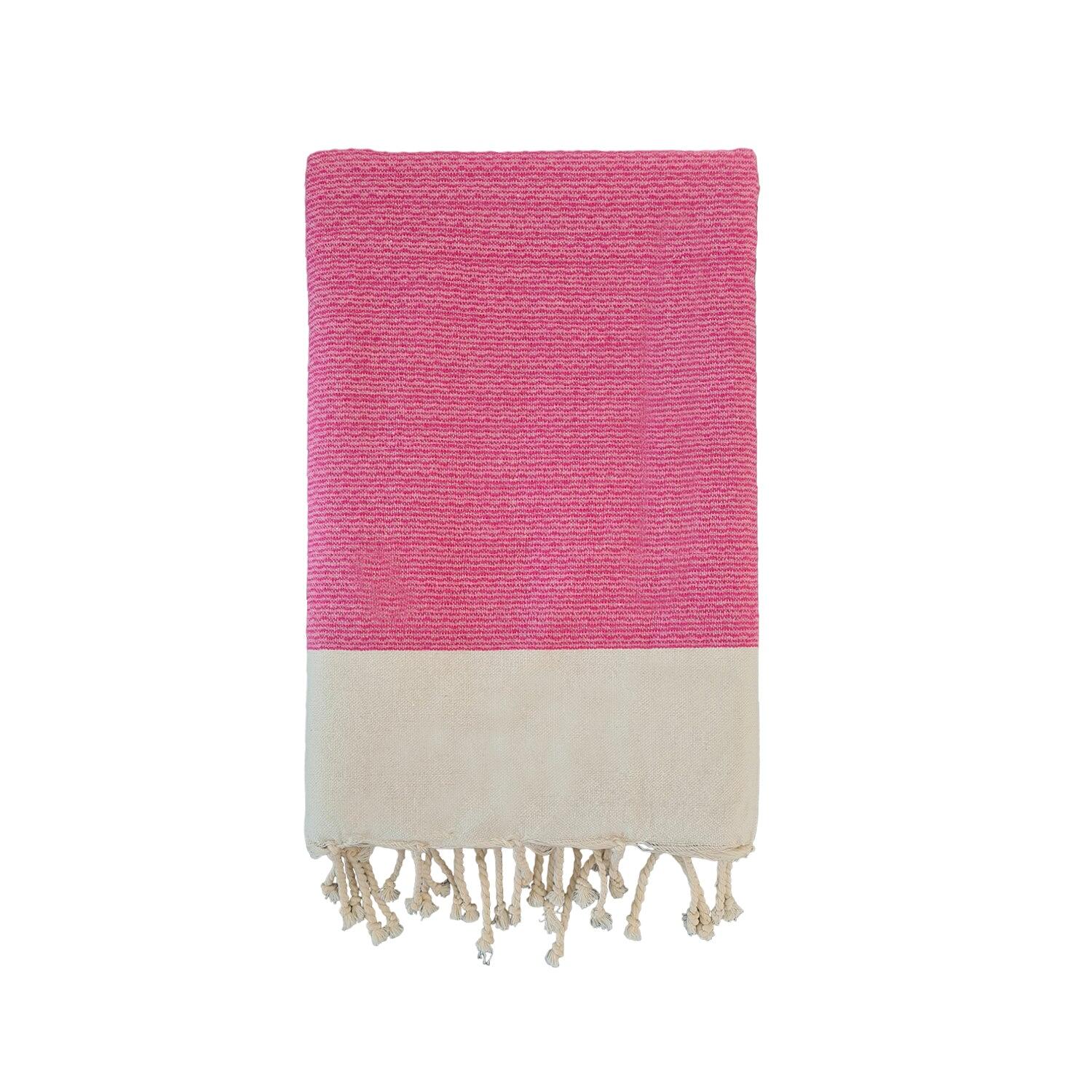 Le Comptoir De La Plage - Fouta Nid D'Abeille Traditionnelle Rose 200x200 190g/m² - Athena Fuchsia Xl - Serviette - Rose - 48 Xl - Decathlon