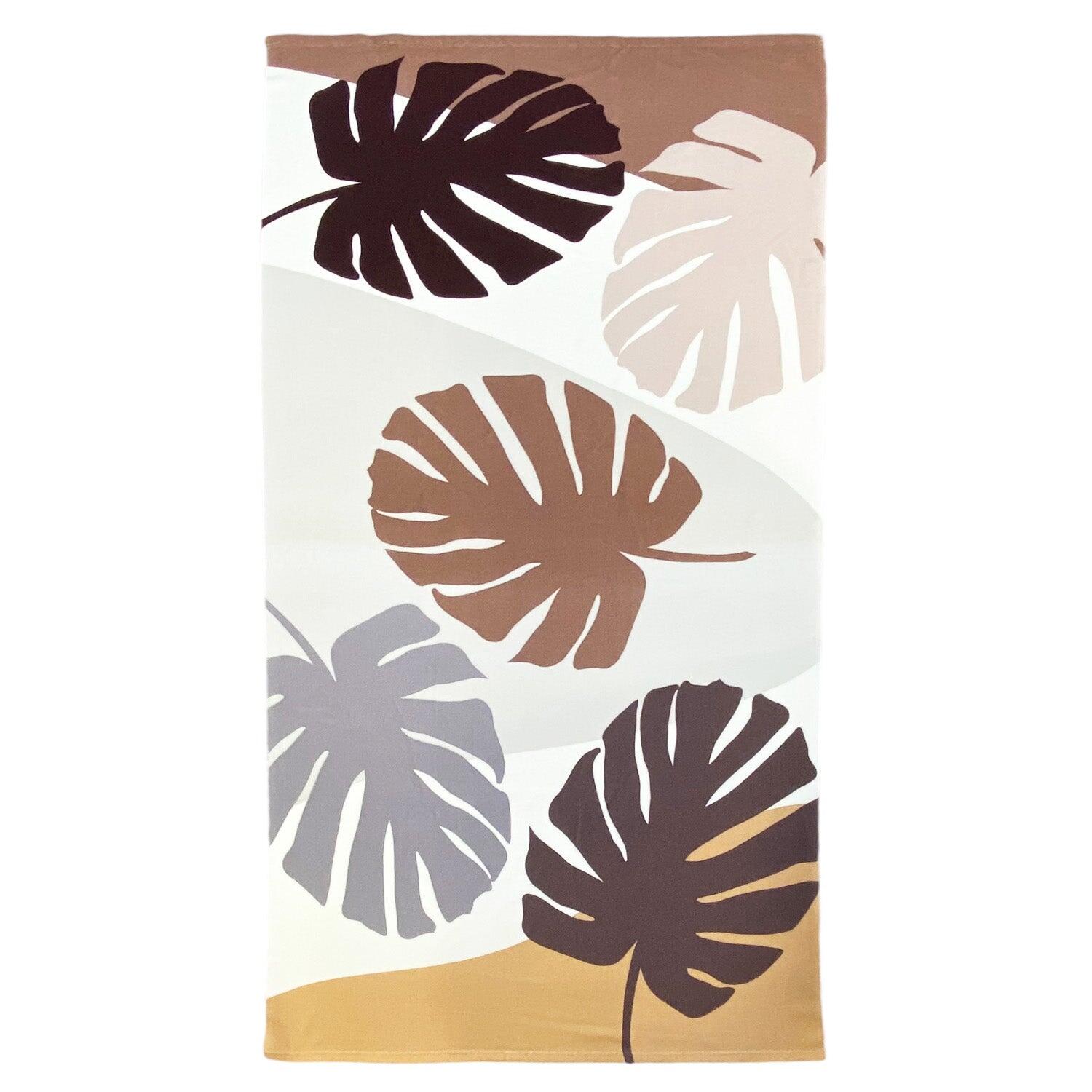 LE COMPTOIR DE LA PLAGE Strandhanddoek Microvezel Bruin 90x170 250g/m² - Mindil