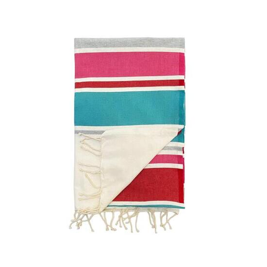 Fouta traditionnelle Helios Lake 100x200 190g/m² multicolore