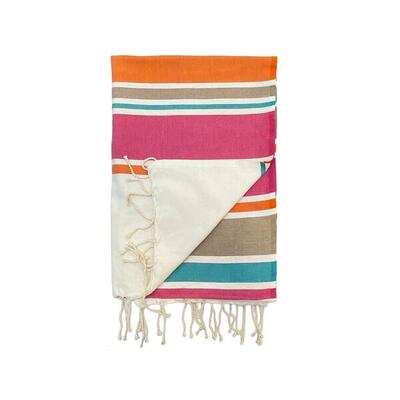 Telo da Hammam a Tessitura Piana Tradizionale Rosa 100x200 - Helios Rosa