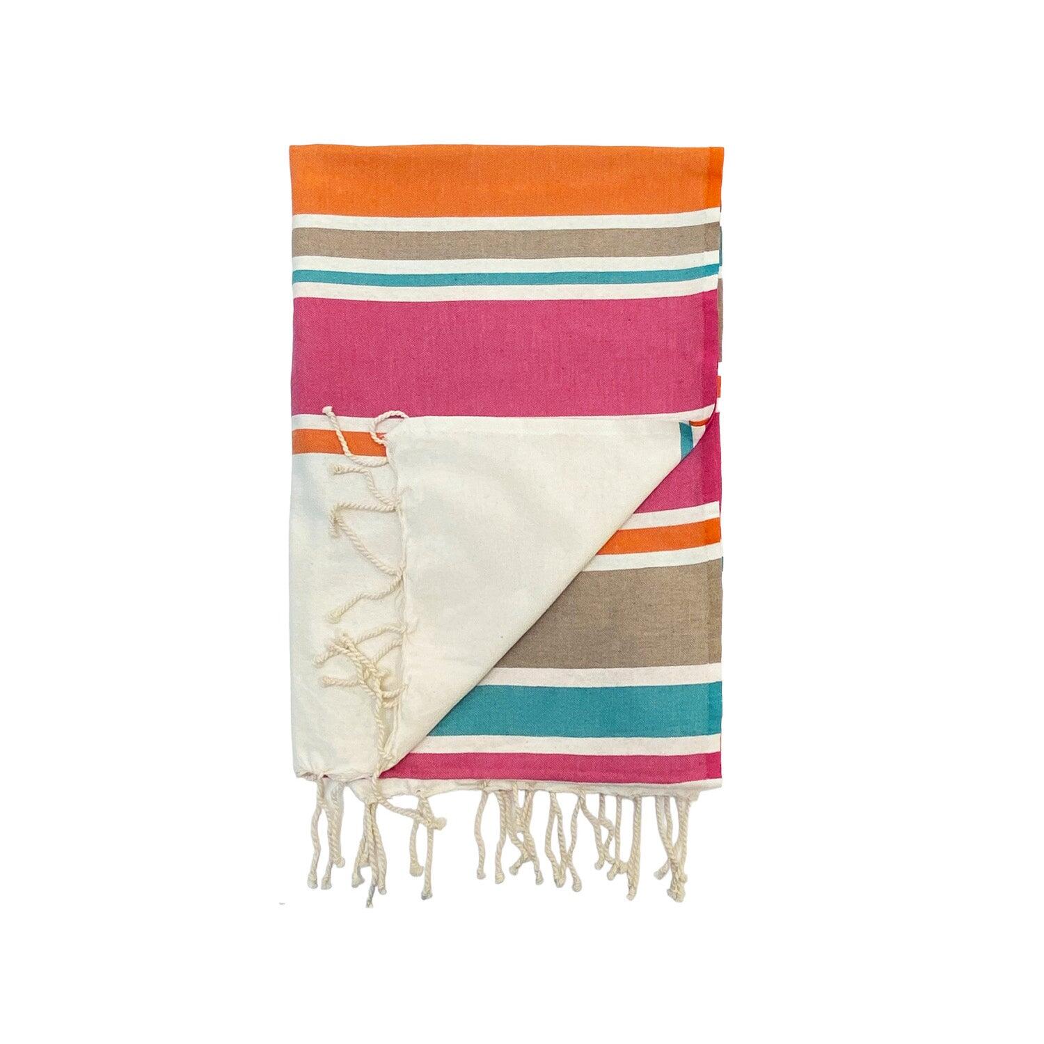 Le Comptoir De La Plage - Fouta Traditionnelle Helios  100x200 190g/m² Rose - Serviette - Rose - 42 M/l - Decathlon