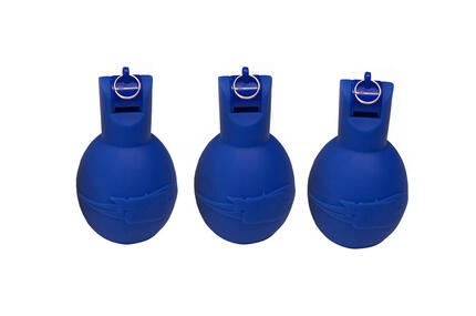 Birnenpfeife / Handpfeife Hygienisch blau - 3er-Set