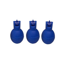 Peerfluitje / Hygiënisch blauw handfluitje - Set van 3