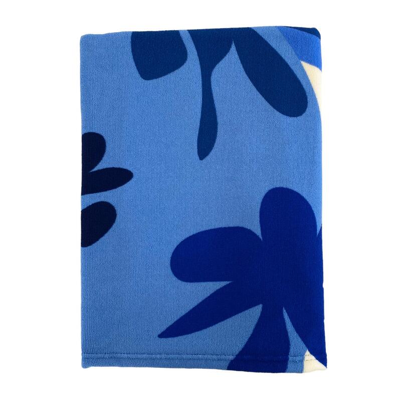 Serviette de plage microfibre Coralina 90x170 250g/m² bleu