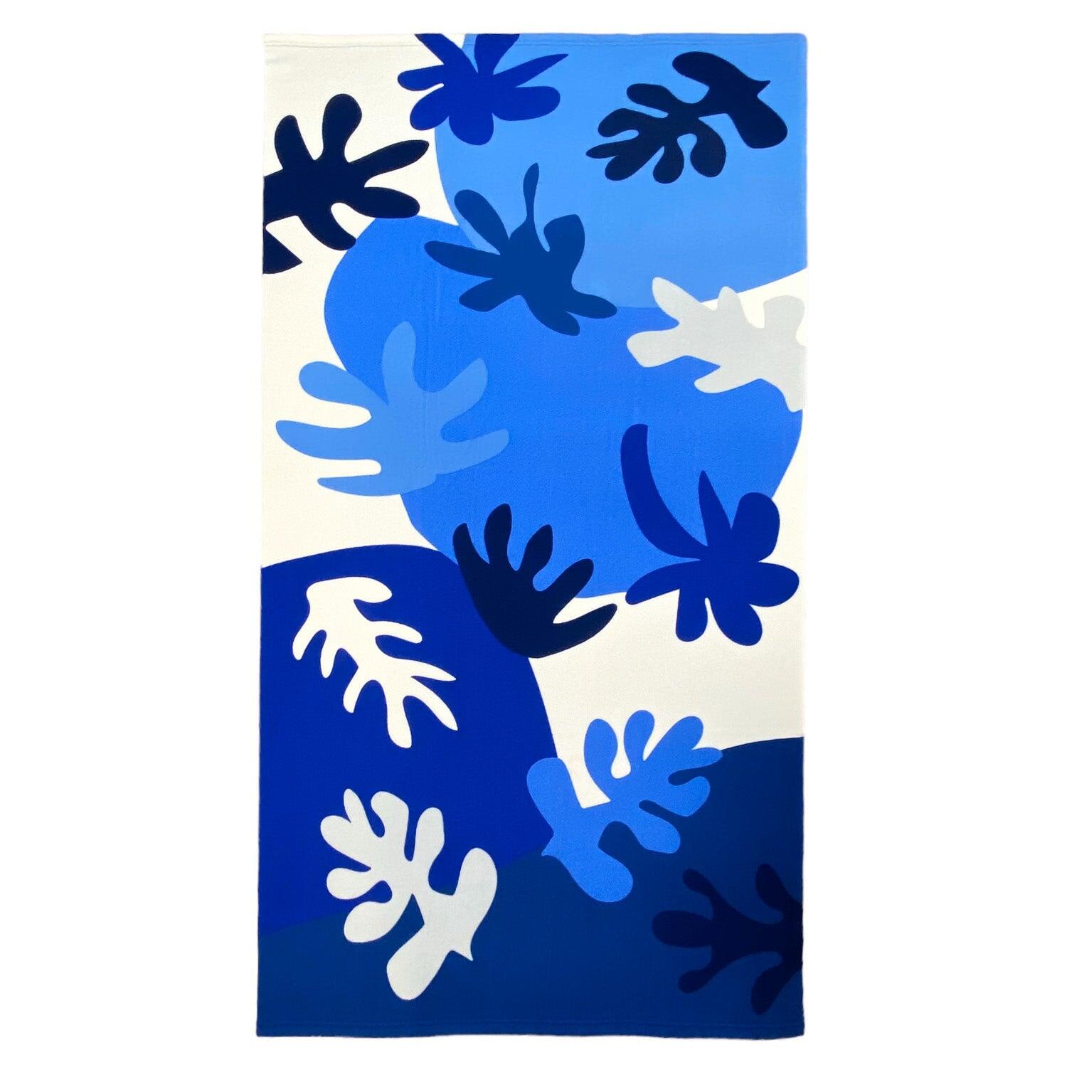 LE COMPTOIR DE LA PLAGE Strandlaken Microvezel Blauw 90x170 250g/m² - Coralina