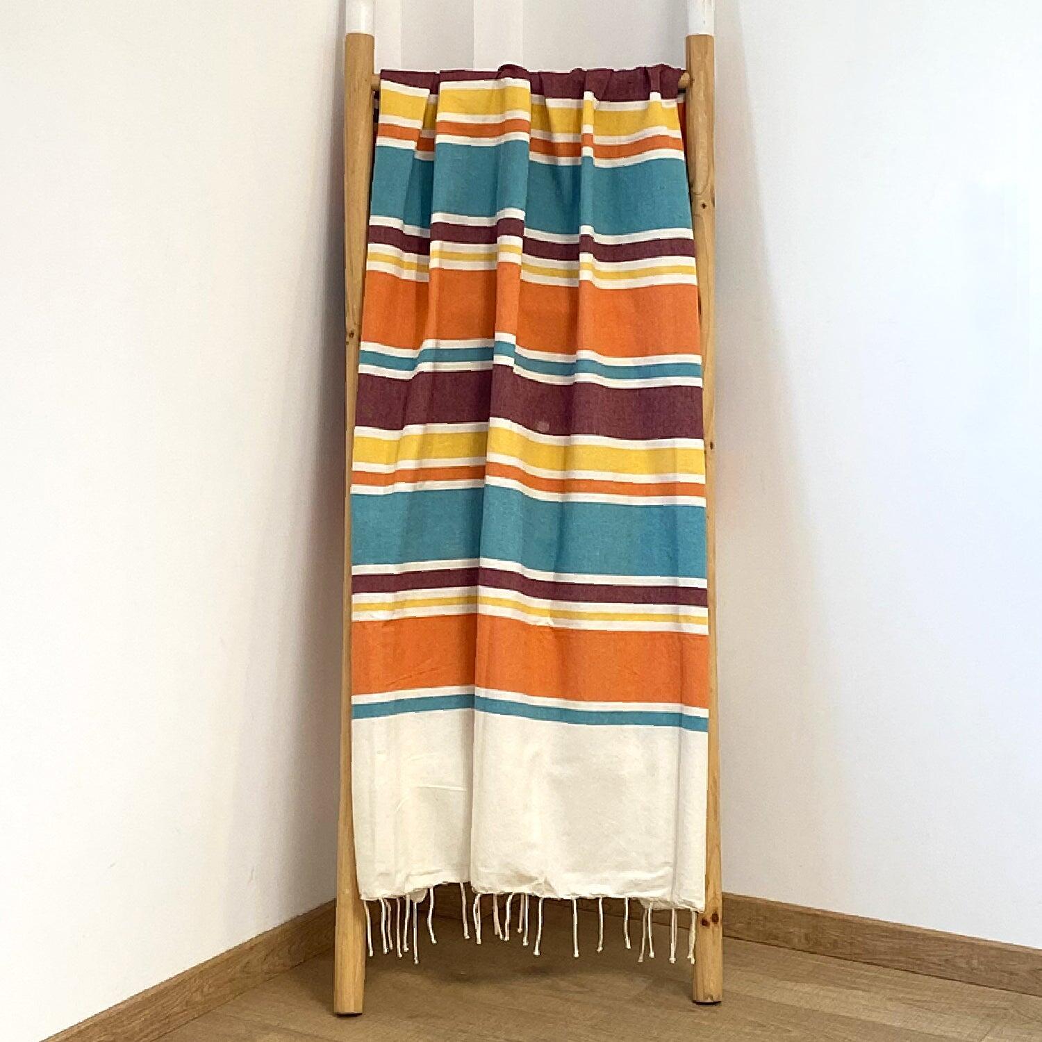 Hammamdoek Platgeweven Traditioneel Oranje 100x200 190g/m² - Helios Oranje 2/3