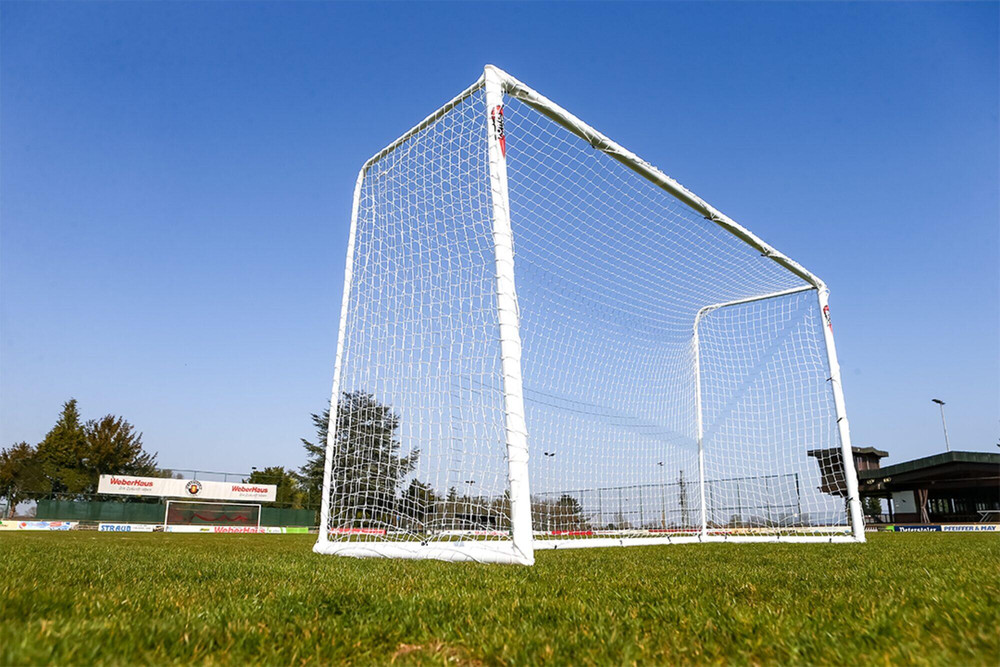 Porta da calcio POWERSHOT 5 x 2 m m uPVC con pallone 3/4