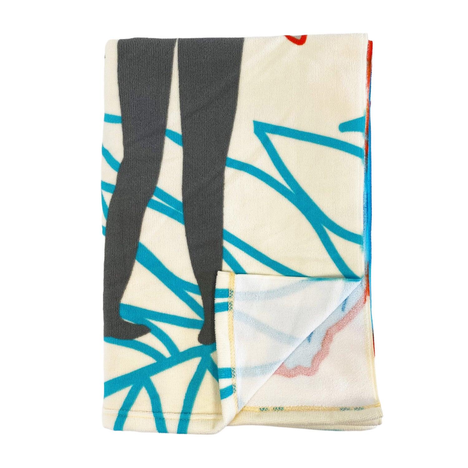 Strandhanddoek Microvezel Beige 90x170 250g/m² - Surftime 3/4