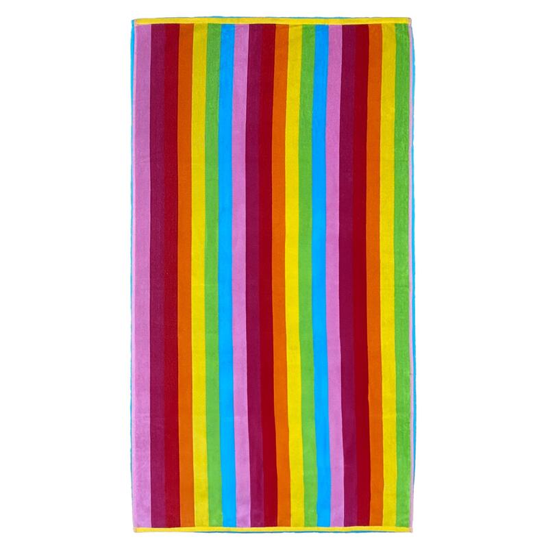 Toalha de praia Jacquard "Sunny Stripes" 75x150cm 400g/m² multicolorida