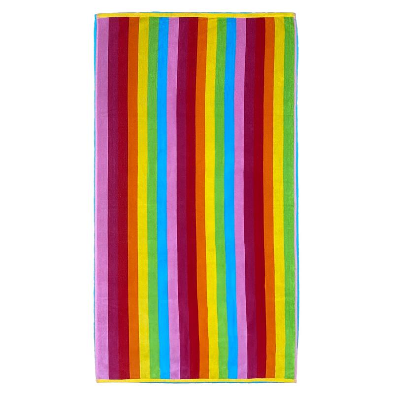 Toalla de playa Jacquard "Sunny Stripes" 75x150cm 400g/m² multicolor