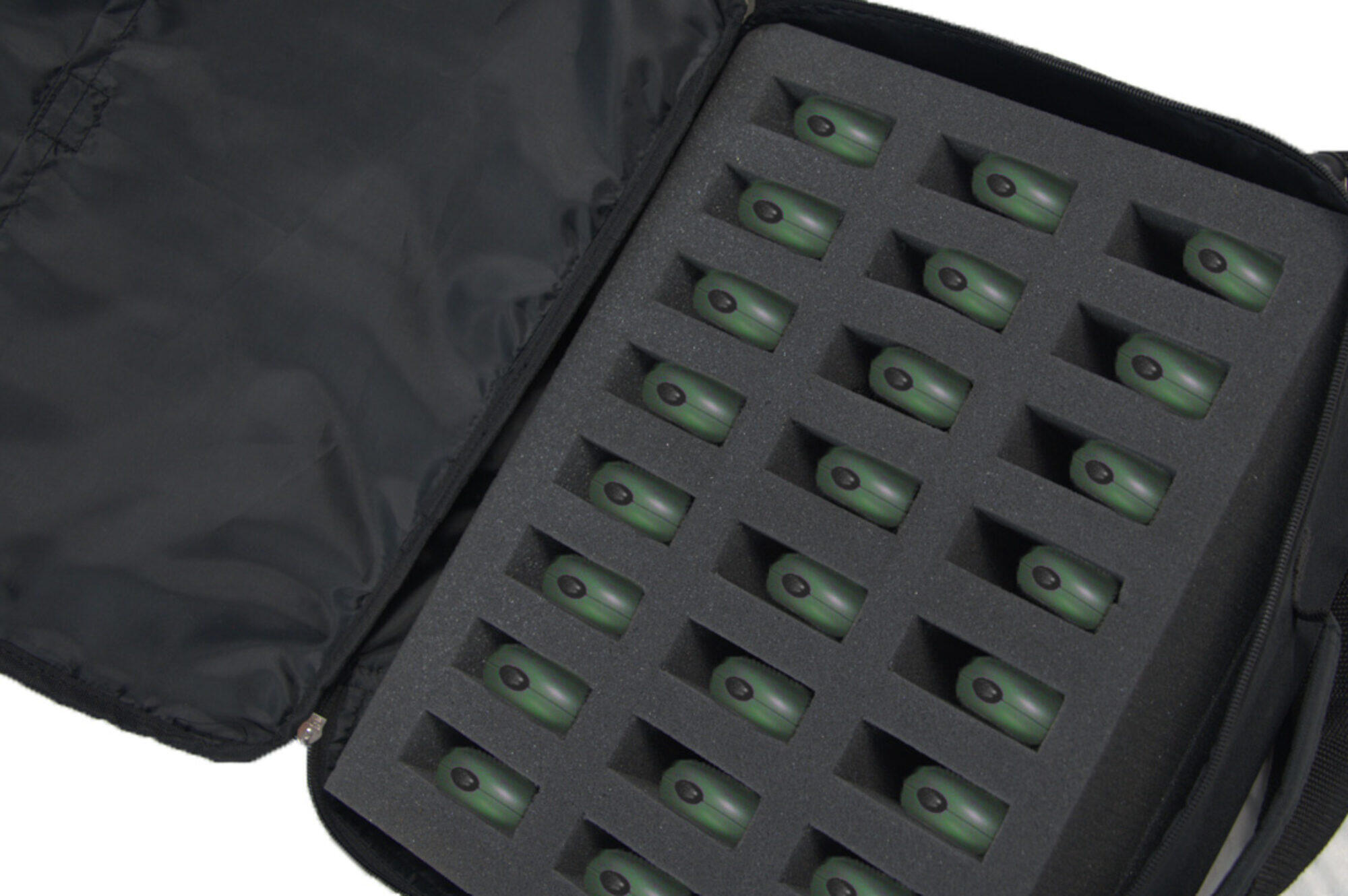 Set van 24 stopwatches met 60 geheugens en draagtas 3/4