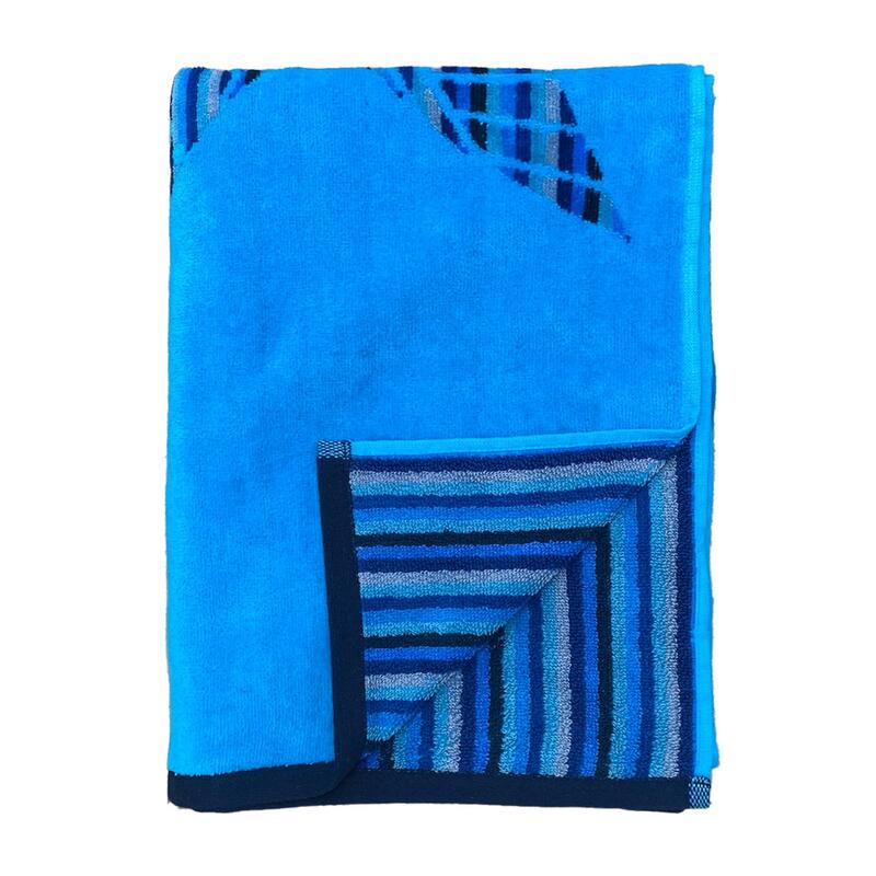 Toalla de playa Jacquard Fisky 75x150 400 g/m² azul