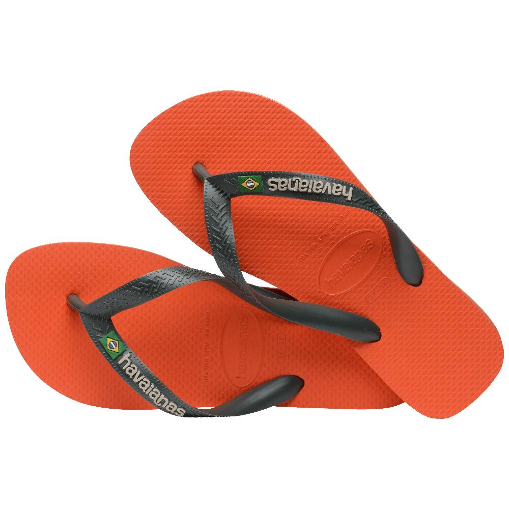 BRASIL LOGO UNISEX FLIP-FLOPS - ORANGE