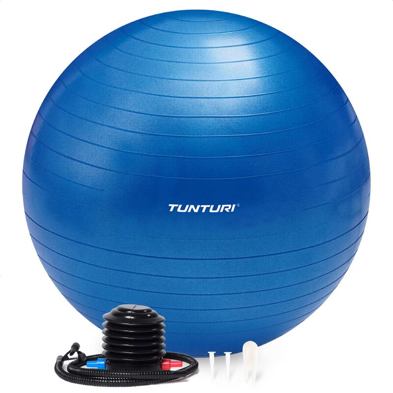Tunturi Gym Ball - Gymnastikball Sitzball 65 cm Blau