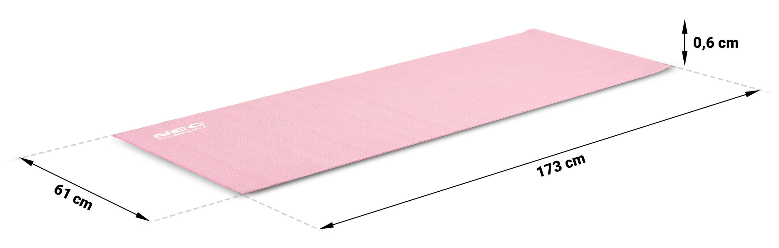 Esterilla de Yoga adulto 6 mm Neo-Sport Rosa 7/7