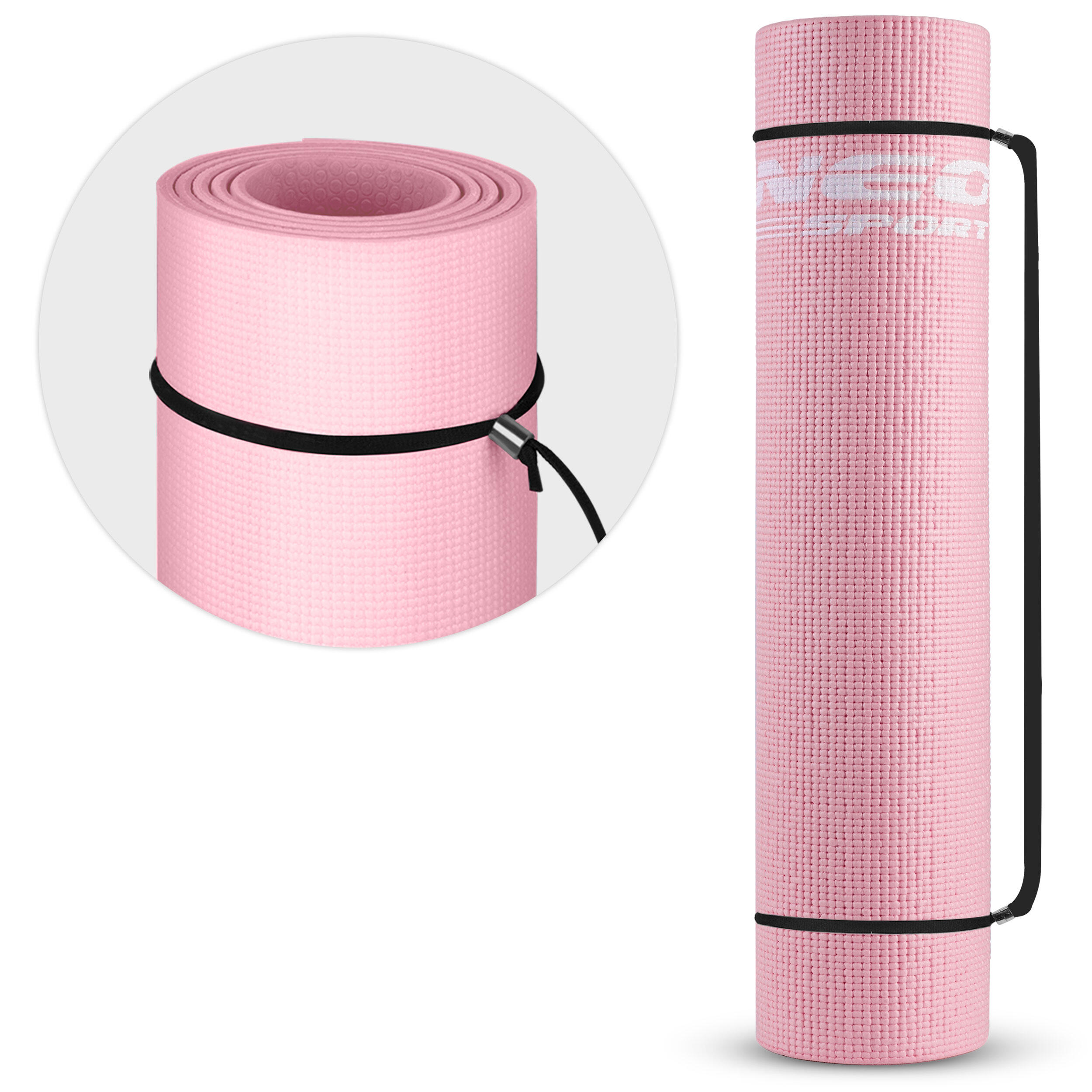 Esterilla de Yoga adulto 6 mm Neo-Sport Rosa 5/7