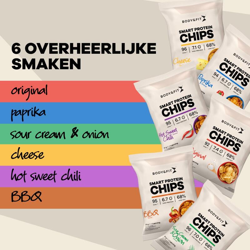 Smart Chips - Chips protéinées - Hot Sweet Chili - 276 grammes (12 sachets