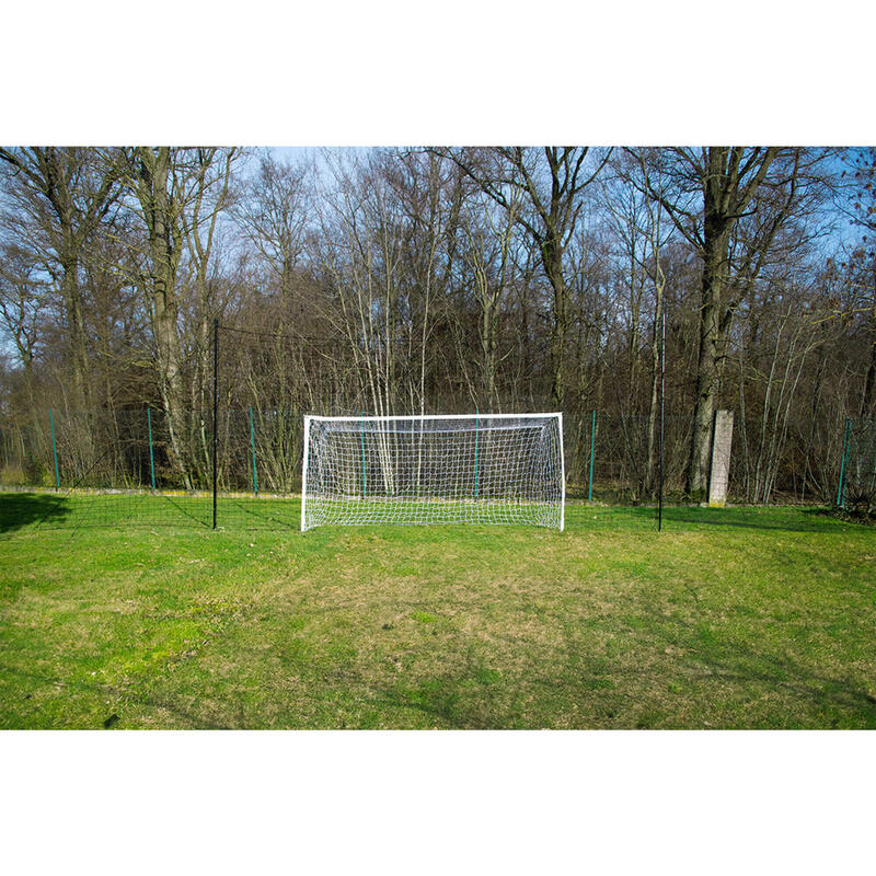 Baliza de futebol 3,7 x1,8m (com rede de proteção integrada de 6,5x3m)