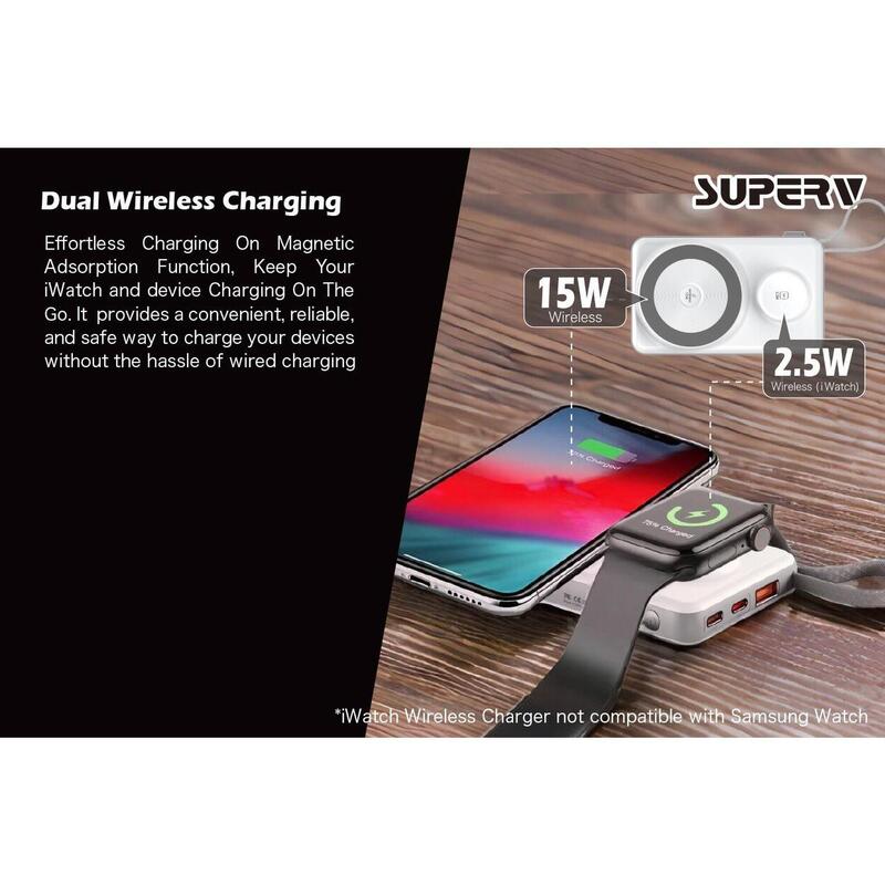 Power12 PD20W All-in-one Magnetic charger 10000mAh - Black