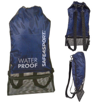 Zaino impermeabile borsa sportiva per piscina Mesh Bag 2 tasche separate