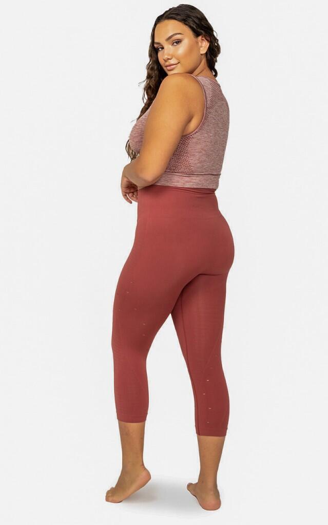 Legging Emana Leggins Color Rojo Legging Malla Deportivo Capri Sin