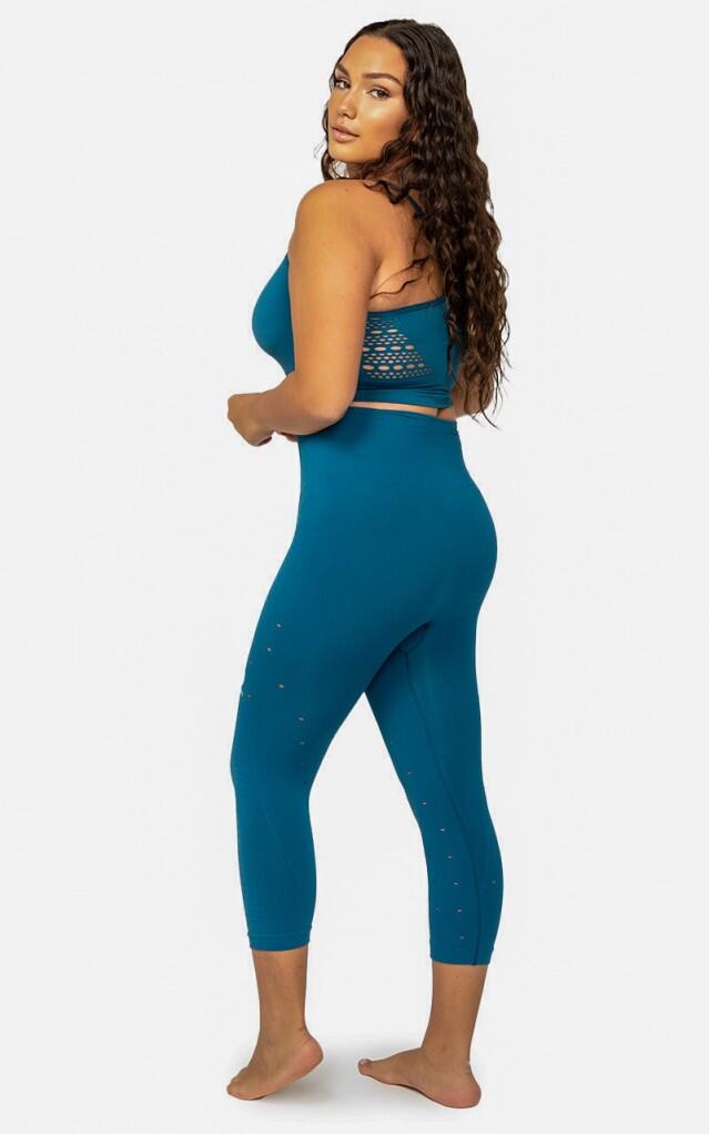 Legging malla deportivo capri sin costuras con fibra Emana Namasté 2/4