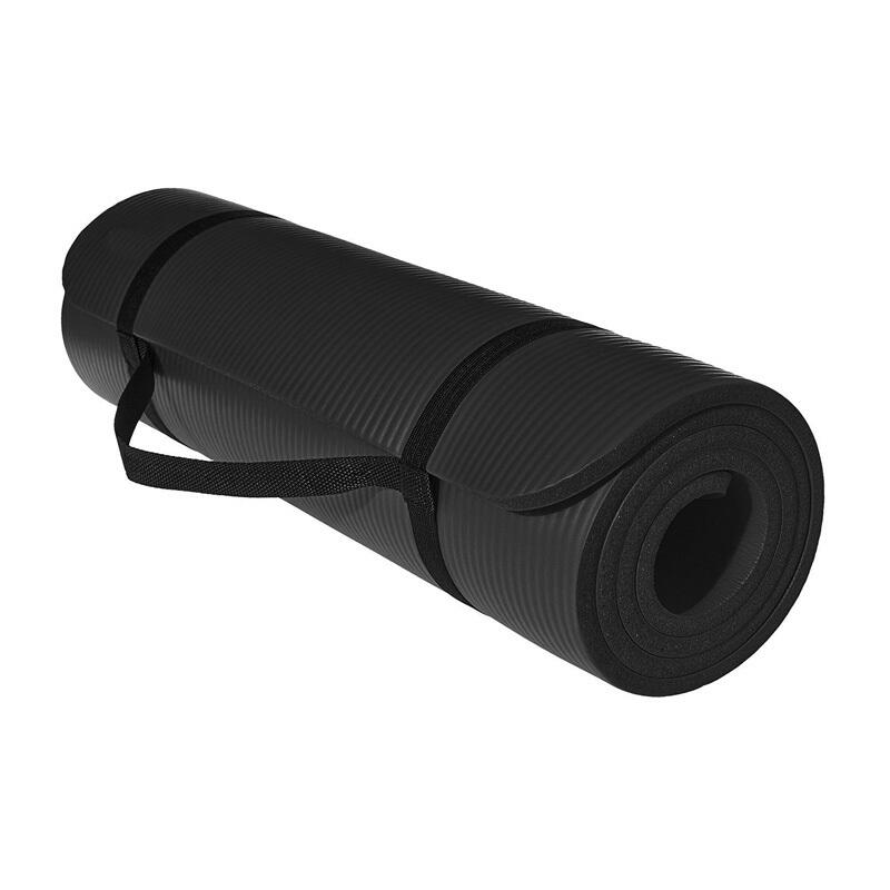 Tapis de yoga IVOL avec sangle de transport - Extra épais 10 mm - Noir 4/5
