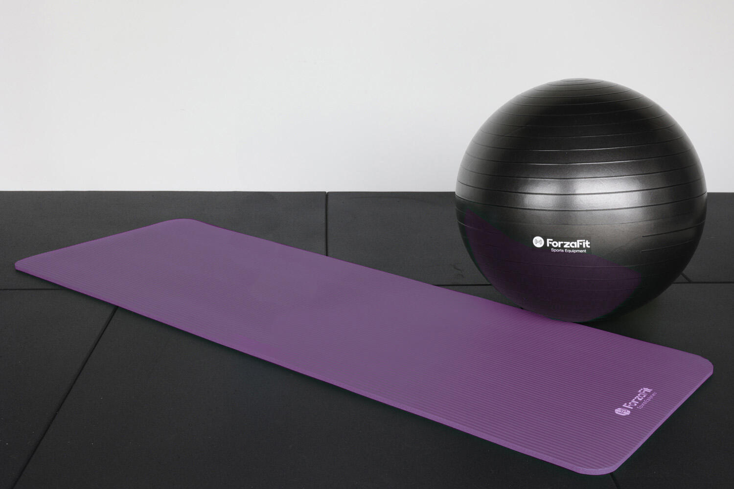 Tapis de yoga IVOL avec sangle de transport - Extra épais (10 mm) - Violet 3/5