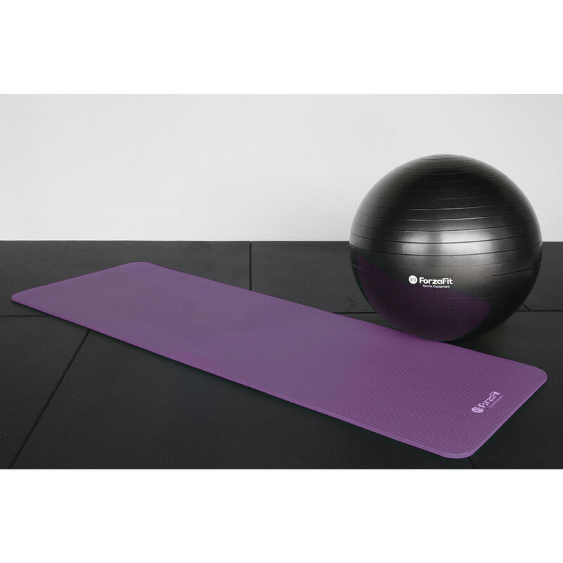 Saltea de yoga IVOL cu curea de transport - Extra groasă 10 mm - Violet